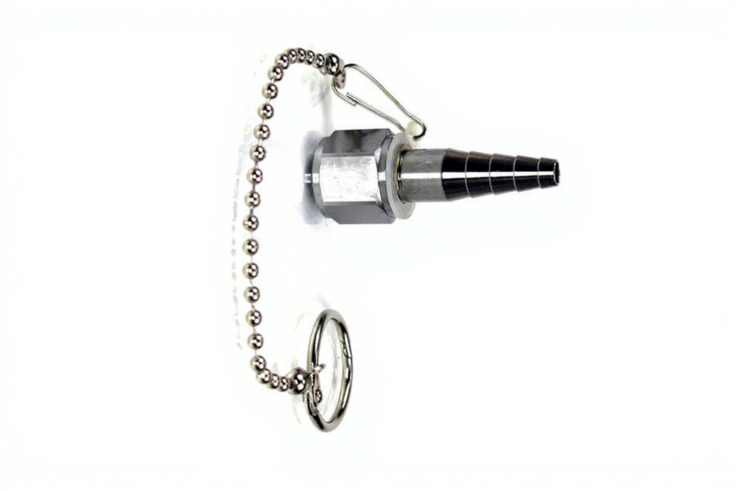 CGA 280 Nipple w/ filter, 2 1/2" x 1/4" NPT Male, Heliox - Bay Corp 285F