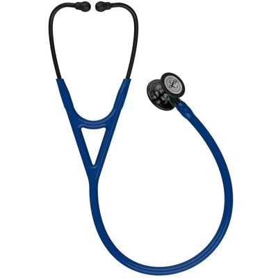 Cardiology IV Navy w/polish smoke Blue Stem Stethoscope - Littmann 6202