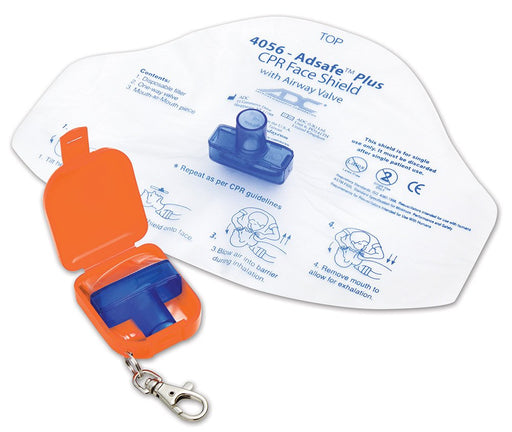 ADSAFE Face Shield Plus Adult, w/keychain, Orange,Disp - ADC 4056ORQ