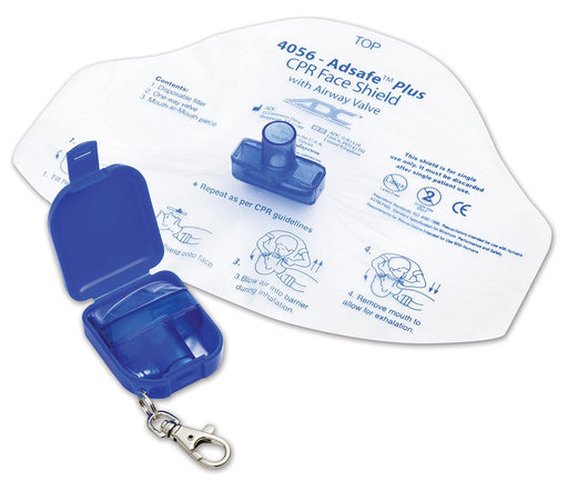 ADSAFE Face Shield Plus Adult, w/keychain, Royal Blue - ADC 4056RB