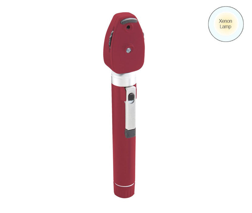 DIAGNOSTIX Pkt Ophthalmoscope 2.5v, Hal/Xen, Soft, Burgundy - ADC 5112NSBD