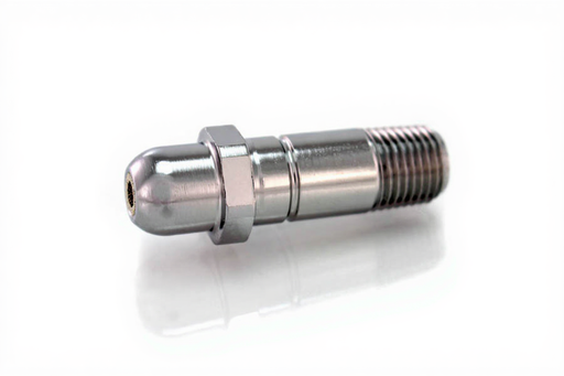 CGA 540 Nipple w/ filter, 2" x 1/4" NPT Male, O2 - Bay Corp 543F
