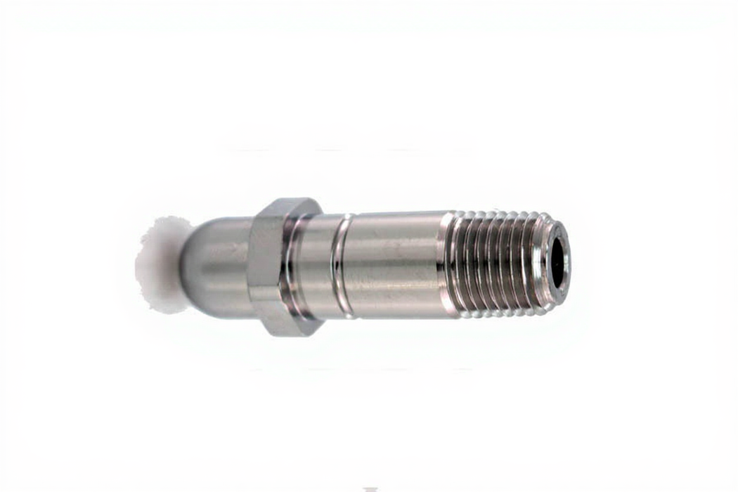 CGA 540 Nipple w/ filter, 2" x 1/4" NPT Male, O2 - Bay Corp 543F