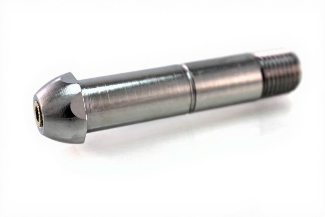 CGA 580 Nipple w/ filter, 3 1/4" x 1/4" NPT Male, N2, Helium - Bay Corp 585F