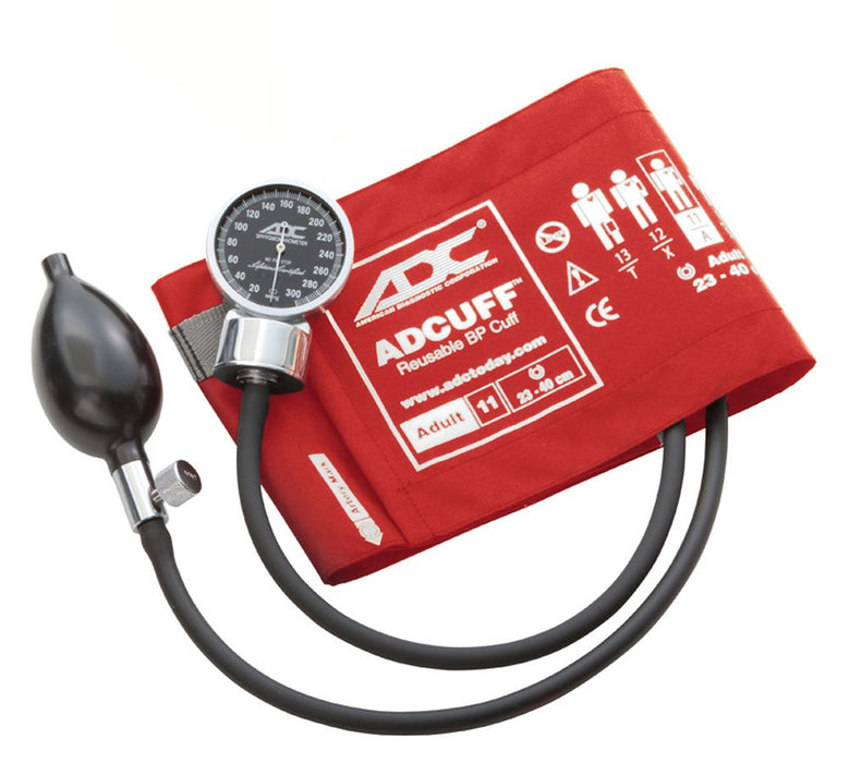 DIAGNOSTIX Aneroid Sphyg Adult, Red, Disp pkg, LF - ADC 700-11ARQ
