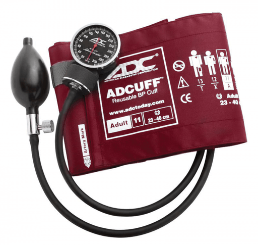 DIAGNOSTIX Aneroid Sphyg Adult, Burgundy, Disp Pkg, LF - ADC 720-11ABDQ