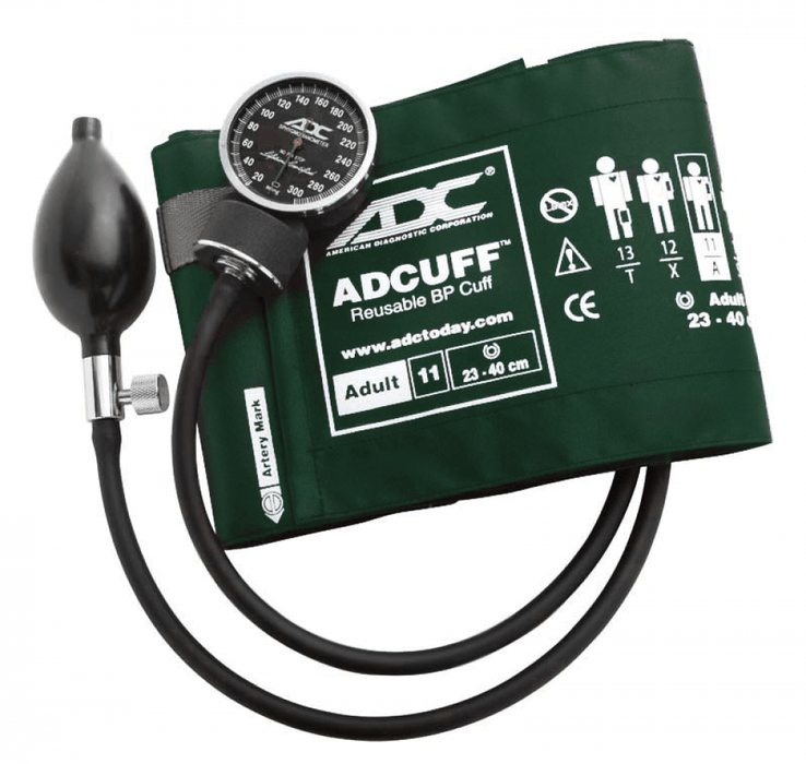DIAGNOSTIX Aneroid Sphyg Adult, Dark Green, Disp pkg, L - ADC 720-11ADGQ