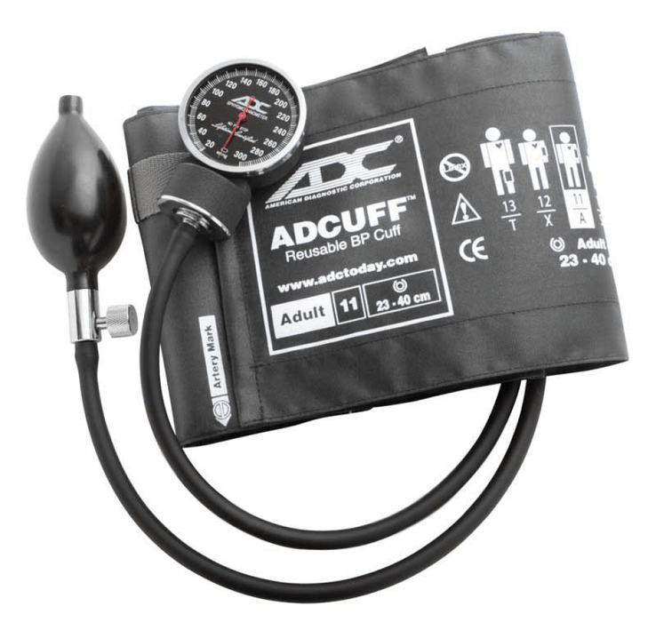 DIAGNOSTIX Aneroid Sphyg Adult, Gray, Disp pkg, LF - ADC 720-11AGQ