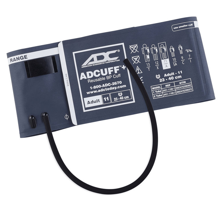 ADCUFF+, 1 pc Cuff, 1 Tube Adult, Navy, LF - ADC 8451-11AN-1HP