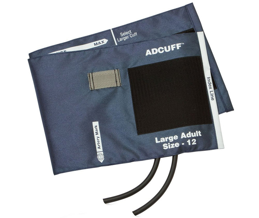 D-Bar Cuff & Bladder, 2 Tube, Lrg Adult, Navy, LF - ADC 845-790-12XN-2