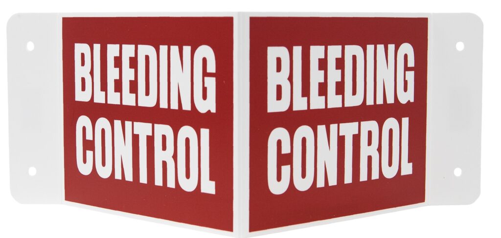 Bleeding Control Signs - Cubix Safety Flex3DWS-BC — Integris Equipment LLC