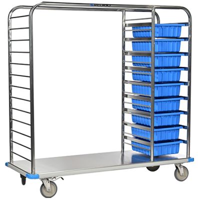 Combination Tote Box/Supply Cart, Large, With Tote Boxes, 66-5/8"W x 26-1/8"D x 65-1/2"H - Pedigo CDS-378