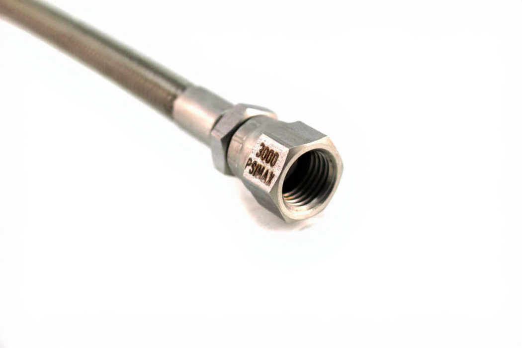 Flexible SS Pigtail, 36", 1/4" SAE Flare x 1/4" SAE Flare for Insufflator, CO2 - Bay Corp FP-123