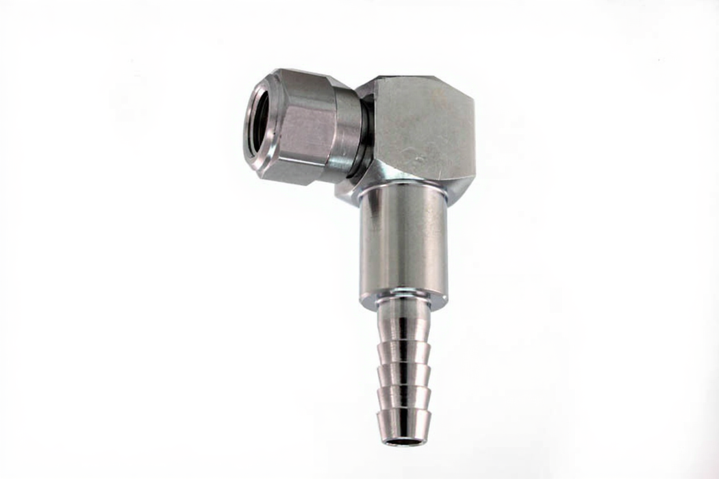 90º Swivel Adaptor, 1/8" NPT Female to 1/4" HB - Bay Corp FPT-24-90S