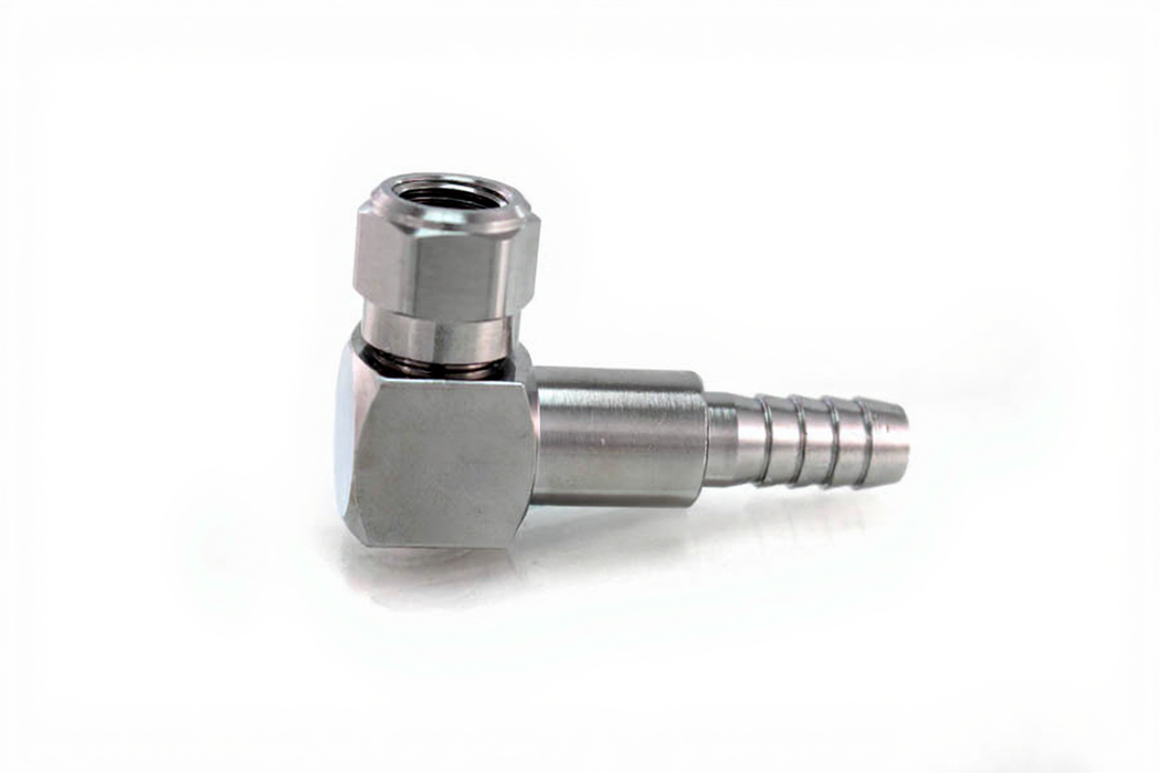 90º Swivel Adaptor, 1/8" NPT Female to 5/16" HB - Bay Corp FPT-25-90S
