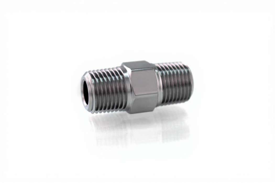 1/8" NPT Male x Male Hex Nipple - Bay Corp HN-2