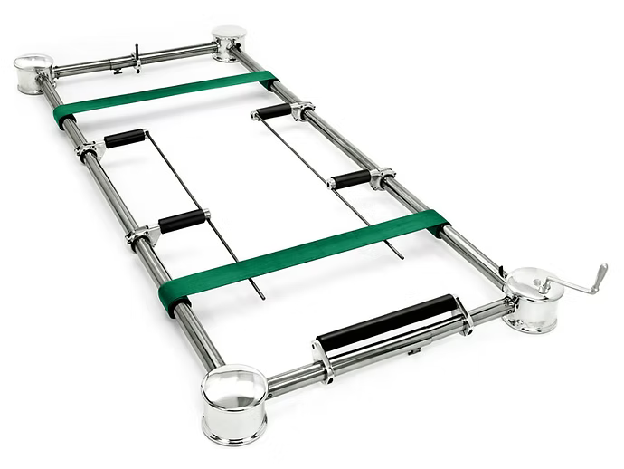 Junkin Safety LD-3287-SSR, Casket Lowering Device with Arms, Stainless Steel Finish