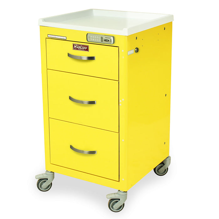 M-Series Cart - Mini Width Short Cabinet with 24" of Vertical Drawer Space - Harloff M3DS1824E03