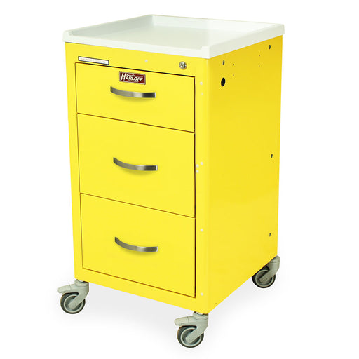 M-Series Cart - Mini Width Short Cabinet with 24" of Vertical Drawer Space - Harloff M3DS1824K03