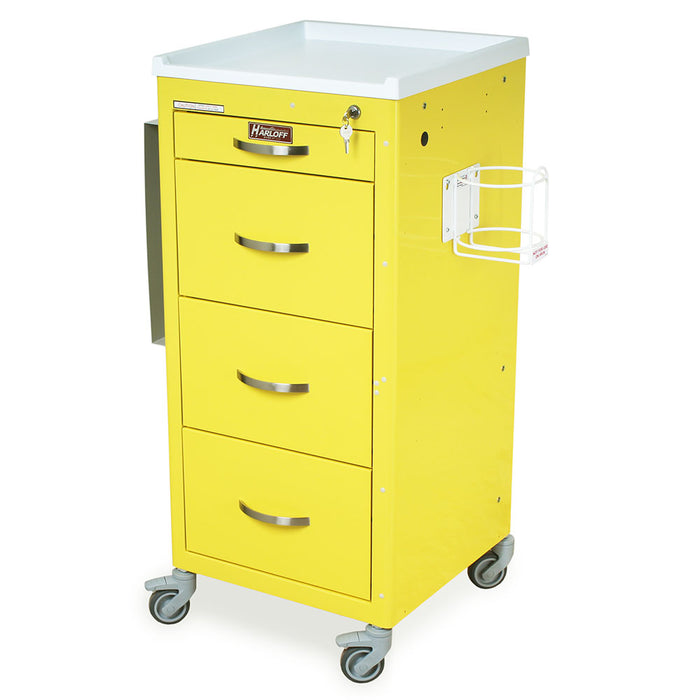 M-Series Cart - Mini Width Tall Cabinet with 30" of Vertical Drawer Space - Harloff M3DS1830K04-PPE