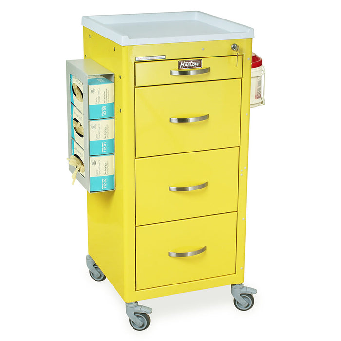 M-Series Cart - Mini Width Tall Cabinet with 30" of Vertical Drawer Space - Harloff M3DS1830K04-PPE