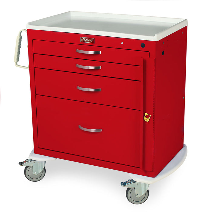 M-Series Cart - Standard Width Short Cabinet with 24" of Vertical Drawer Space - Harloff MDS3024B14