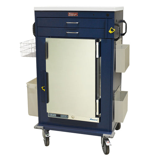 Premium Large Malignant Hyperthermia Cart with Lab Quality FOLLETT #REF2 1.8 cu ft Refrigerator - Harloff MH5200B