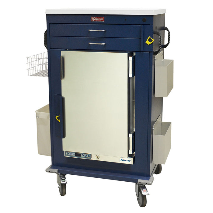 Premium Large Malignant Hyperthermia Cart with Lab Quality FOLLETT #REF2 1.8 cu ft Refrigerator - Harloff MH5200B