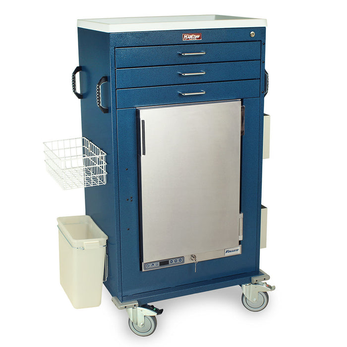 Premium Large Malignant Hyperthermia Cart with Lab Quality FOLLETT #REF2 1.8 cu ft Refrigerator - Harloff MH5300K