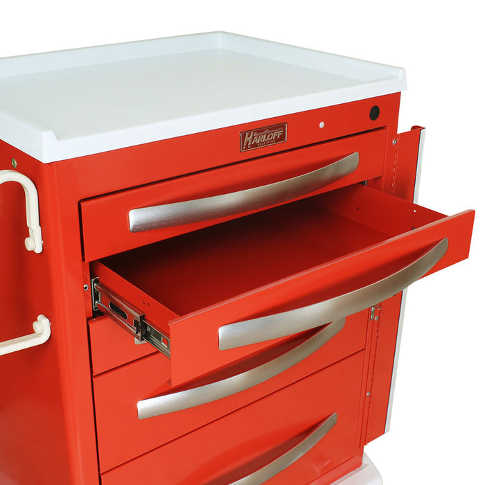 A-Series Aluminum Cart - Medium Width Short Cabinet with 24" of Vertical Drawer Space - Harloff MPA2424B05