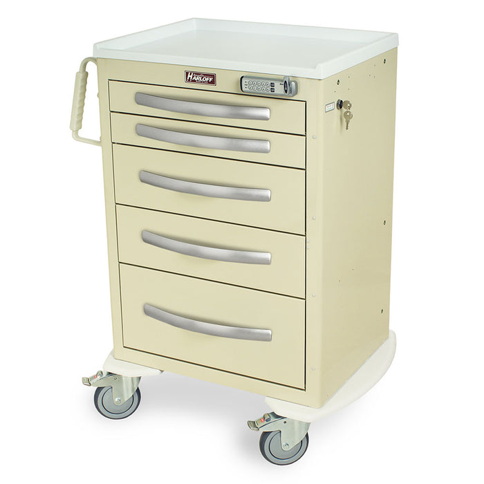 A-Series Aluminum Cart - Medium Width Medium Height Cabinet with 27" of Vertical Drawer Space - Harloff MPA2427E05