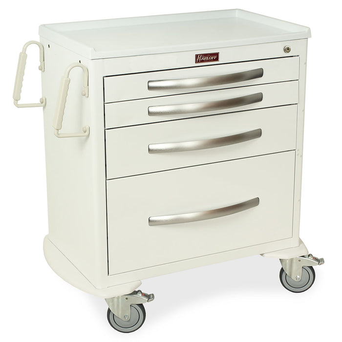 A-Series Aluminum Cart - Standard Width Short Cabinet with 24" of Vertical Drawer Space - Harloff MPA3024K05