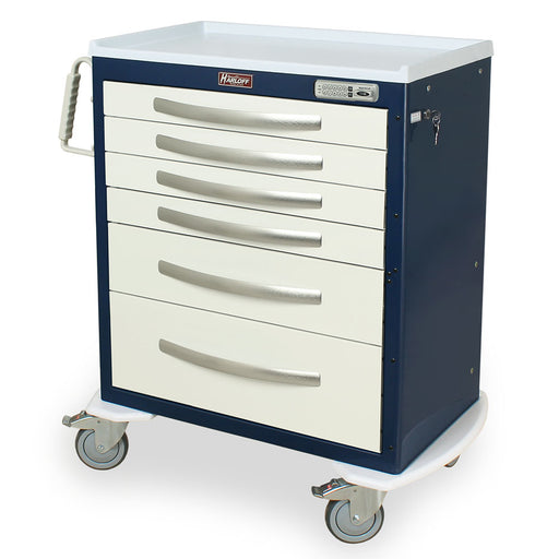 A-Series Aluminum Cart - Standard Width Medium Height Cabinet with 27" of Vertical Drawer Space - Harloff MPA3027E06