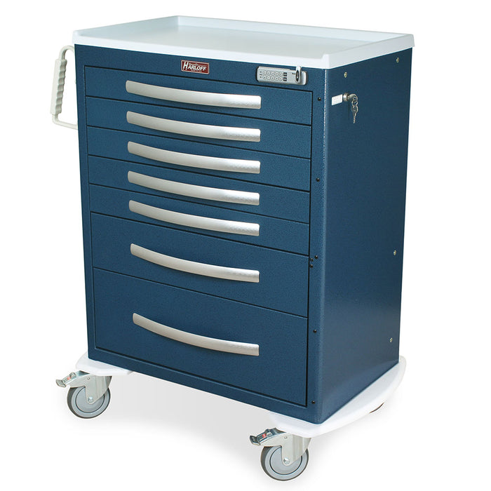 A-Series Aluminum Cart - Standard Width Tall Cabinet with 30" of Vertical Drawer Space - Harloff MPA3030E07