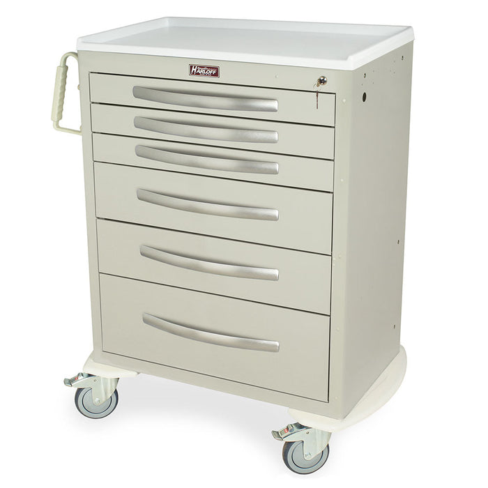 A-Series Aluminum Cart - Standard Width Tall Cabinet with 30" of Vertical Drawer Space - Harloff MPA3030K06