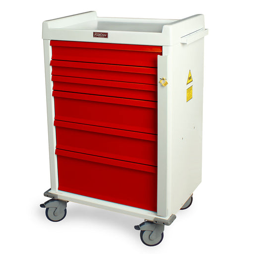 MR-Conditional 6 Drawer Emergency Cart with Breakaway Lock; 100 Breakaway Seals - Harloff MR6B