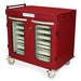 Double Column Half Height Mobile Cabinet  with Key Locking door with tempered glass window insert - Harloff MSPM42-00GK - 3