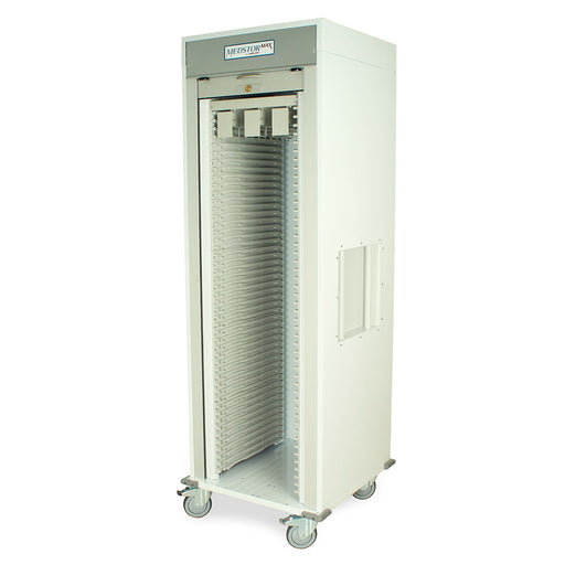Single Column Mobile Cabinet with Key Locking Tambour Door - Harloff MSPM81-00TK