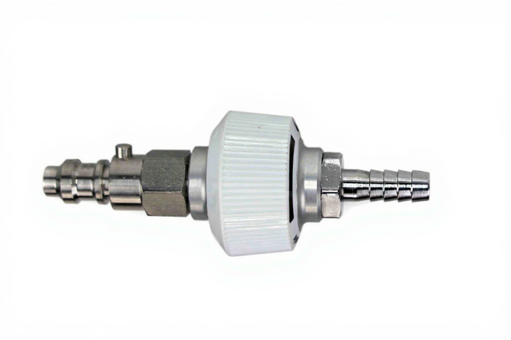 Puritan Male QC x 1/4" HB (Black & White-ISO), Med Air - Bay Corp PQ-116-17C