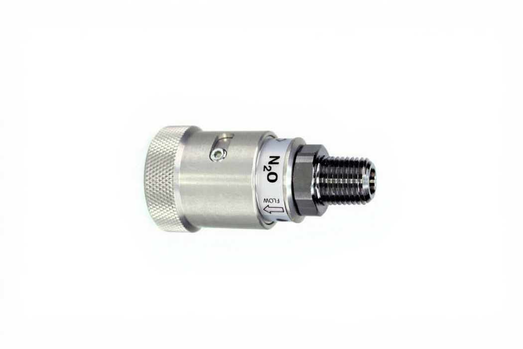 Schrader Female Coupler x 1/4" NPT Male, N2O - Bay Corp SCF-04-4