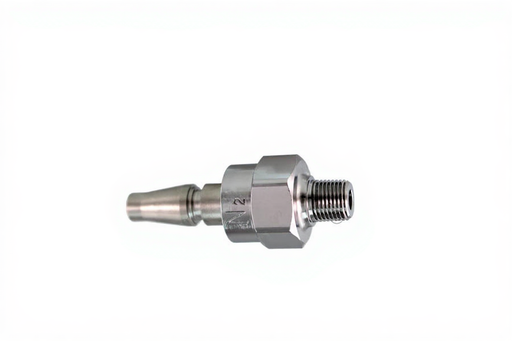 Schrader Swivel Male QC x 1/8" NPT Male, N2 - Bay Corp SH-12-2S