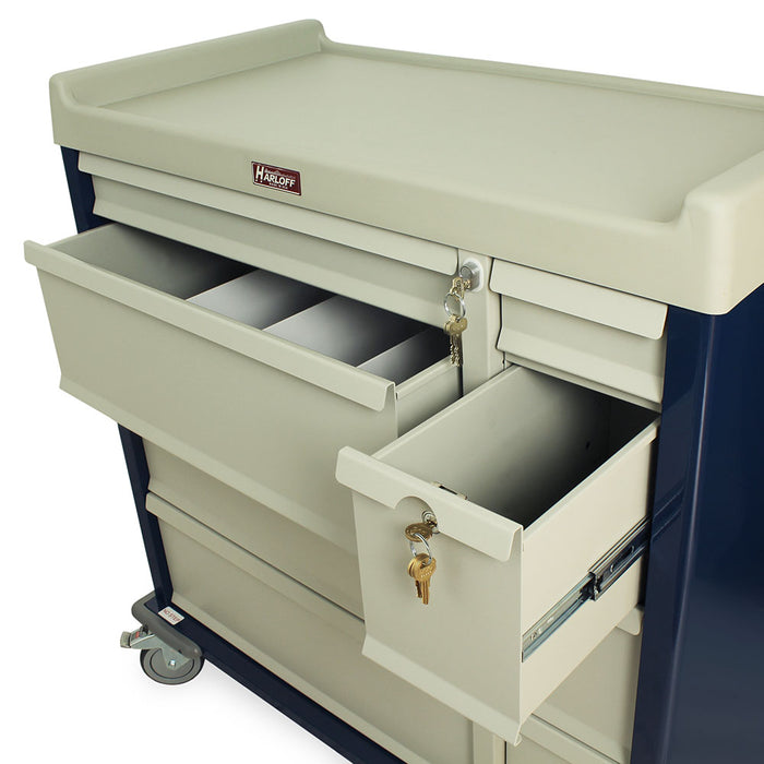 Standard  Punch Card Cart with BEST® Lock on Cabinet - Harloff SL600PC