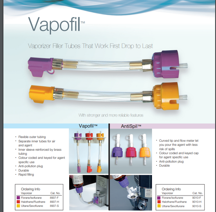 Vapofil Key Fill Adapter - Isoflurane New