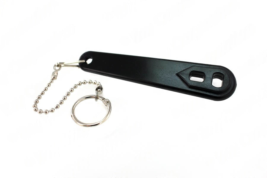 Polycarbonate Cylinder Wrench, w/ 6" Chain & Clip (10 pcs/pk) - Bay Corp WR-1CR