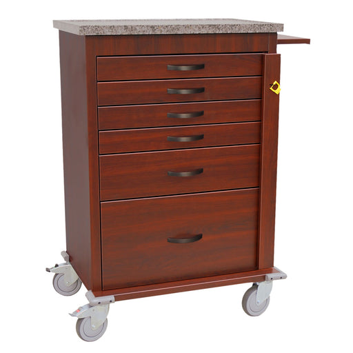 Wood Vinyl Coated Aluminum Emergency Cart - Harloff WV6400-CM