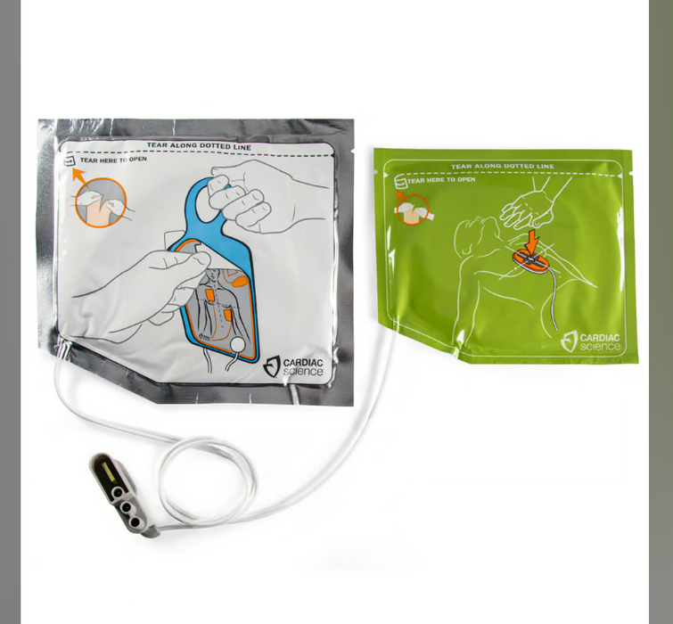 Cardiac Science Powerheart® G5 Adult Intellisense™ CPR Feedback (ICPR) Defibrillation Electrode Pads - Cardiac Science XELAED002A