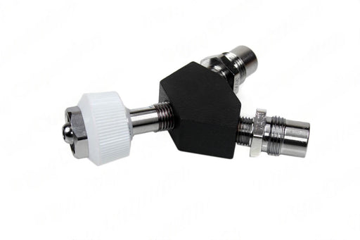 DISS Y-Block, HT Nut Female Inlet x DISS DV Outlets, VAC - Bay Corp YO-122DV