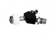 DISS Y-Block, HT Nut Female Inlet x DISS Male Outlets, VAC - Bay Corp YO-122 - 2