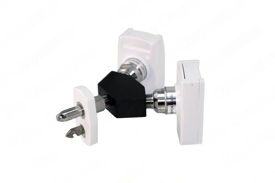 Chemetron Y-Block, Male QC Inlet x Female Coupler Outlets, VAC - Bay Corp YO-CM22