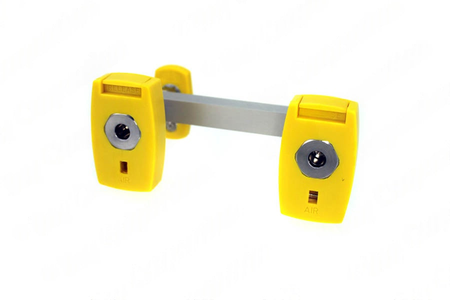 Chemetron Y-Block, Male QC Inlet-Left x Female Coupler Outlets, Med Air - Bay Corp YO-CML16